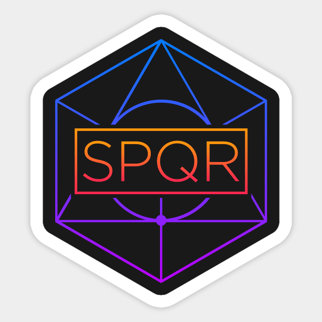 SPQR - Roman Empire Retro 80s Design Sticker by MeatMan